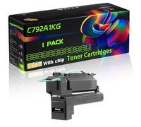 C792A1KG Compatible for Lexmark Toner Cartridges with Chip C792de C792dhe C792dte C792E X792de Printers (1 Pack Black)