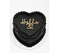 C793 Hello 32 Cake Topper -Acrylic Gold Happy 32nd Birthday Cake Decorations, Hello 32nd Cake Charm For 32 Birthday Anniversary Party Photo Booth Props