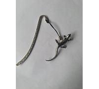 C8 Lizard Pattern bookmark with cord 3D English pewter charm made in sheffield by Prideindetails
