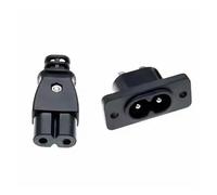 C8 Male Power Socket C7 Female Plug Power Outlet Embedded Electric Connector Connector 35mm*15mm AC 2.5A 5A 250v(1 Pair)