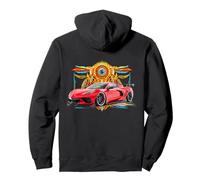 C8 Vette Widebody Red Supercar Hot Rod Eye Pinstripe Art C8 Pullover Hoodie