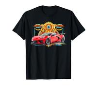 C8 Vette Widebody Red Supercar Hot Rod Eye Pinstripe Art C8 T-Shirt