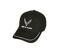 C8 Z06 Corvette Hat - Next Generation Silver Accent Cap : Black, Black, One size