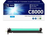 C8000 Drum Unit Extra High Yield Compatible with Chip for Xerox VersaLinkC8000DT C8000W C9000DT Printers, Clear and Sharp,Cyan-1 pack