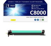 C8000 Drum Unit Extra High Yield Compatible with Chip for Xerox VersaLinkC8000DT C8000W C9000DT Printers, Clear and Sharp,Yellow-1 pack