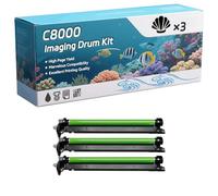 C8000 Imaging Drum Kit Compatible for Xerox VersaLink C8000C 8000W C9000 Printers, High-Definition Printing Effect with Chip, 29000 Pages (3 Pack Black)