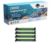 C8000 Imaging Drum Kit Compatible for Xerox VersaLink C8000C 8000W C9000 Printers, High-Definition Printing Effect with Chip, 29000 Pages (4 Pack Black)