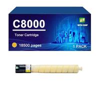 C8000 Toner Cartridge Compatible For Xerox VersaLink C8000 C8000W C8000DT | C8000 toner cartridges Replacement for C8000 C8000W C8000DT, with chip, 30000/18500 pages,Yellow-1 Pack