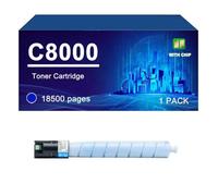 C8000 Toner Cartridge Compatible For Xerox VersaLink C8000 C8000W C8000DT | C8000 toner cartridges Replacement for C8000 C8000W C8000DT, with chip, 30000/18500 pages,Cyan-1 Pack