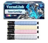 C8000DT Toner Cartridge Compatible for Xerox C8000DT C8000W Printers, With Chip Large Capacity 20900 Pages (4-Pack BK/C/M/Y)