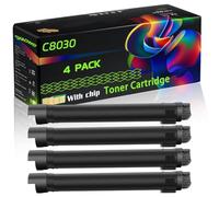 C8030 Compatible for Xerox Toner Cartridge with Chip AltaLInk C8030 C8030F C8030T C8035 C8035F C8035T Printers (4 Pack Black)