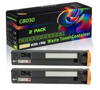 C8030 Compatible for Xerox Waste Toner Container with Chip WorkCentre 7535 7545 7556 7830i 7835 7835i 7845i 7855i Printers (2-Pack Black)