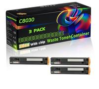 C8030 Compatible for Xerox Waste Toner Container with Chip WorkCentre 7535 7545 7556 7830i 7835 7835i 7845i 7855i Printers (3 Pack Black)