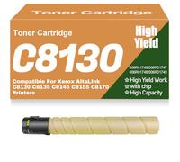 C8130 006R01746 006R01747 006R01748 006R01749 Toner Cartridges Compatible for Xerox AltaLInk C8130 C8135 C8145 C8155 C8170 Printers 59000 Pages,C8130-Yellow