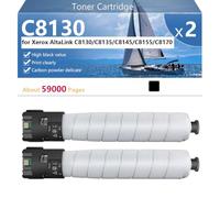 C8130 Compatible Replacement Toner Cartridge for Xerox AltaLink C8130 C8135 C8145 C8155 C8170 Printer, High Yield 59000 Pages, Easy to Install,Black-2 pack