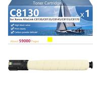 C8130 Compatible Toner Cartridge for Xerox AltaLink C8130 C8135 C8145 C8155 C8170 Printers, High Yield 59000 Pages, High Definition Printing,Yellow-1 pack