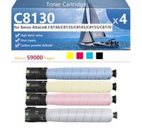 C8130 Compatible Toner Cartridge for Xerox AltaLink C8130 C8135 C8145 C8155 C8170 Printers, High Yield 59000 Pages, High Definition Printing,BCMY-1 pack