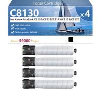 C8130 Toner Cartridge Extra High Yield Compatible for Xerox AltaLink C8130 C8135 C8145 C8155 C8170 Printers, Clear and Sharp ,Black-4 pack