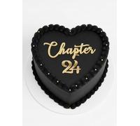 C821 Gold Chapter 24 Cake Topper, Acrylic Funny 24 Years Old Party DéCor, Happy 24th Birthday Cake Topper For Girls & Boys, Cheers To 24 Years Old 24th Birthday Wedding Anniversary