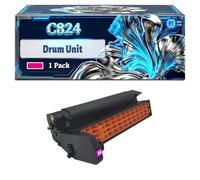 C824 Drum Unit Compatible for Okidata OKI C824dn C824n C834dnw C834nw C844dnw Printers, With Chip Large Capacity 40000 Pages (1 Pack Magenta)