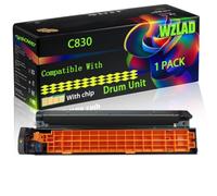 C830 Compatible for Okidata OKI Drum Unit with Chip MC851cdtn MC860 MC860cdtn MC860dn MC861 MC861cdtn Printers (1 Pack Yellow)