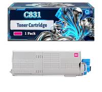 C831 Toner Cartridge Compatible for Okidata OKI C831 C831cdtn C831DM C831dn C831n C841 C841cdtn C841dn C841n Printers, With Chip Large Capacity 10000 Pages (1 Pack Magenta)