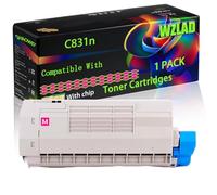 C831n Compatible for Okidata OKI Toner Cartridges with Chip C831 C831n C831cdtn C841 C831DM C841cdtn C831dn C841dn Printers (1 Pack Magenta)