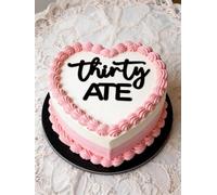 C834 Thirty ATE Cake Topper For 30th Birthday Party Decorations | Funny Black 30th Milestone Celebration Cake Decor | Unique Gift Idea For Men & Women Turning Thirty Years Old