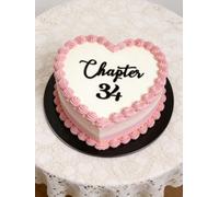 C842 Black Chapter 34 Cake Topper, Acrylic Funny 34 Years Old Party DéCor, Happy 34th Birthday Cake Topper For Girls & Boys, Cheers To 34 Years Old 34th Birthday Wedding Anniversary