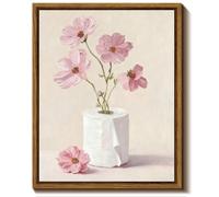 C8BUSIS Vintage Canvas Print Retro Wall Art Trendy Poster Funky Painting Modern Wall Decor for Bathroom Living Room Bedroom Office Kitchen, Unframed 8"x10" Artwork (Roll Paper Flower, 8"x10"Unframed)