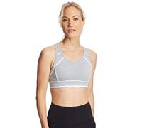 C9 Champion Women's Fashion Seamless Racerback Bra, Heather Gray/White, S