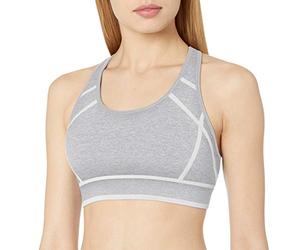 C9 Champion Women's Fashion Seamless Racerback Bra, Heather Gray/White, S