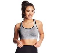 C9 Champion Women's Medium Support Seamless Racerback Bra, Heather/Ebony, XL
