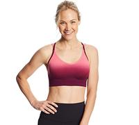 C9 Champion Women's Seamless Dip Dye Cami Bra, Terracotta Pink/Dark Berry Purple, S