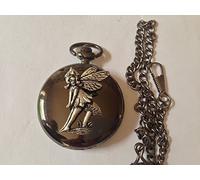 C9 Sitting Fairy polished black case mens GIFT quartz pocket watch fob made in sheffield