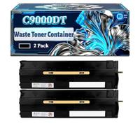 C9000DT Waste Toner Container Compatible for Xerox VersaLInk C8000DT VersaLInk C8000W VersaLInk C9000DT Printers, With Chip Large Capacity 47000 Pages (2-Pack Black)