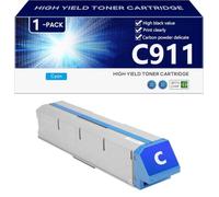 C911 Toner Cartridge Extra High Yield Compatible with Chip for OKI C911 C911dn C931e C931dn C941e C941dn C942dn Printers, Clear and Sharp,Cyan-1 pack