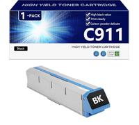 C911 Toner Cartridge with Chip for OKI C911 C911dn C931e C931dn C941e C941dn C942dn Printers, for School Hospital and Bank, 38000 Pages,Black-1 pack