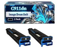 C911dn Image Drum Unit Compatible for Okidata OKI C911dn C931 C931dn Printers, With Chip Large Capacity 40000 Pages (2 Pack Black)