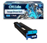 C911dn Image Drum Unit Compatible for Okidata OKI C911dn C931 C931dn Printers, With Chip Large Capacity 40000 Pages (1 Pack Cyan)