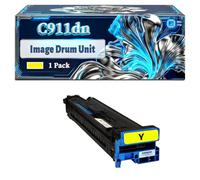 C911dn Image Drum Unit Compatible for Okidata OKI C911dn C931 C931dn Printers, With Chip Large Capacity 40000 Pages (1 Pack Yellow)