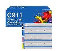 C911dn Toner Cartridges High Yield Replacement for OKI C911 C931 C941dn Printer, Easy to Install and Use,C911-4Color