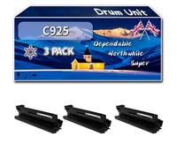 C925 Drum Unit Compatible for Lexmark C925DE C925DTE Series X925DE XS925DE Printers, High-Definition Printing Effect with Chip, 30000 Pages (3 Pack Black)