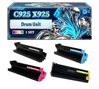 C925 X925 Drum Unit Compatible for Lexmark C925 C925DE X925 X925DE Printers, With Chip Large Capacity 30000 Pages (4-Pack BK/C/M/Y)
