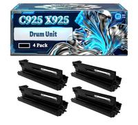 C925 X925 Drum Unit Compatible for Lexmark C925 C925DE X925 X925DE Printers, With Chip Large Capacity 30000 Pages (4 Pack Black)
