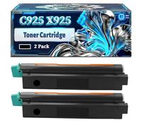 C925 X925 Toner Cartridge Compatible for Lexmark C925de C925dte X925de Printers, With Chip Large Capacity 8500 Pages (2 Pack Black)