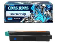 C925 X925 Toner Cartridge Compatible for Lexmark C925de C925dte X925de Printers, With Chip Large Capacity 8500 Pages (1 Pack Cyan)