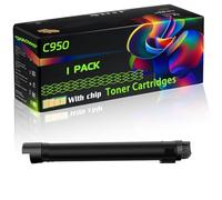 C950 Compatible for Lexmark Toner Cartridges with Chip X952DE X952DTE X954 X954DTE X954DE X955DE X950DHE X950DE X950 C950DE Printers (1 Pack Black)