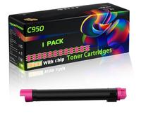 C950 Compatible for Lexmark Toner Cartridges with Chip X952DE X952DTE X954 X954DTE X954DE X955DE X950DHE X950DE X950 C950DE Printers (1 Pack Magenta)