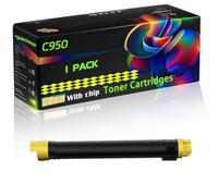 C950 Compatible for Lexmark Toner Cartridges with Chip X952DE X952DTE X954 X954DTE X954DE X955DE X950DHE X950DE X950 C950DE Printers (1 Pack Yellow)